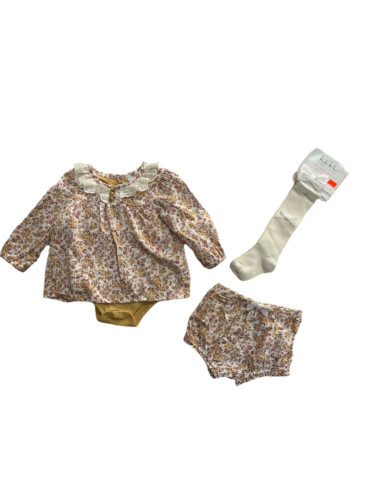 Set Vestido Floral + calcetas tipo españolas