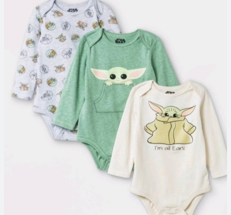 3 pañaleros ML Baby yoda