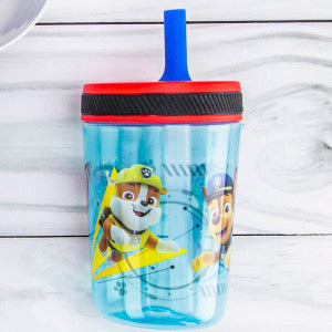 Vaso con popote antiderrame Paw Patrol 15oz