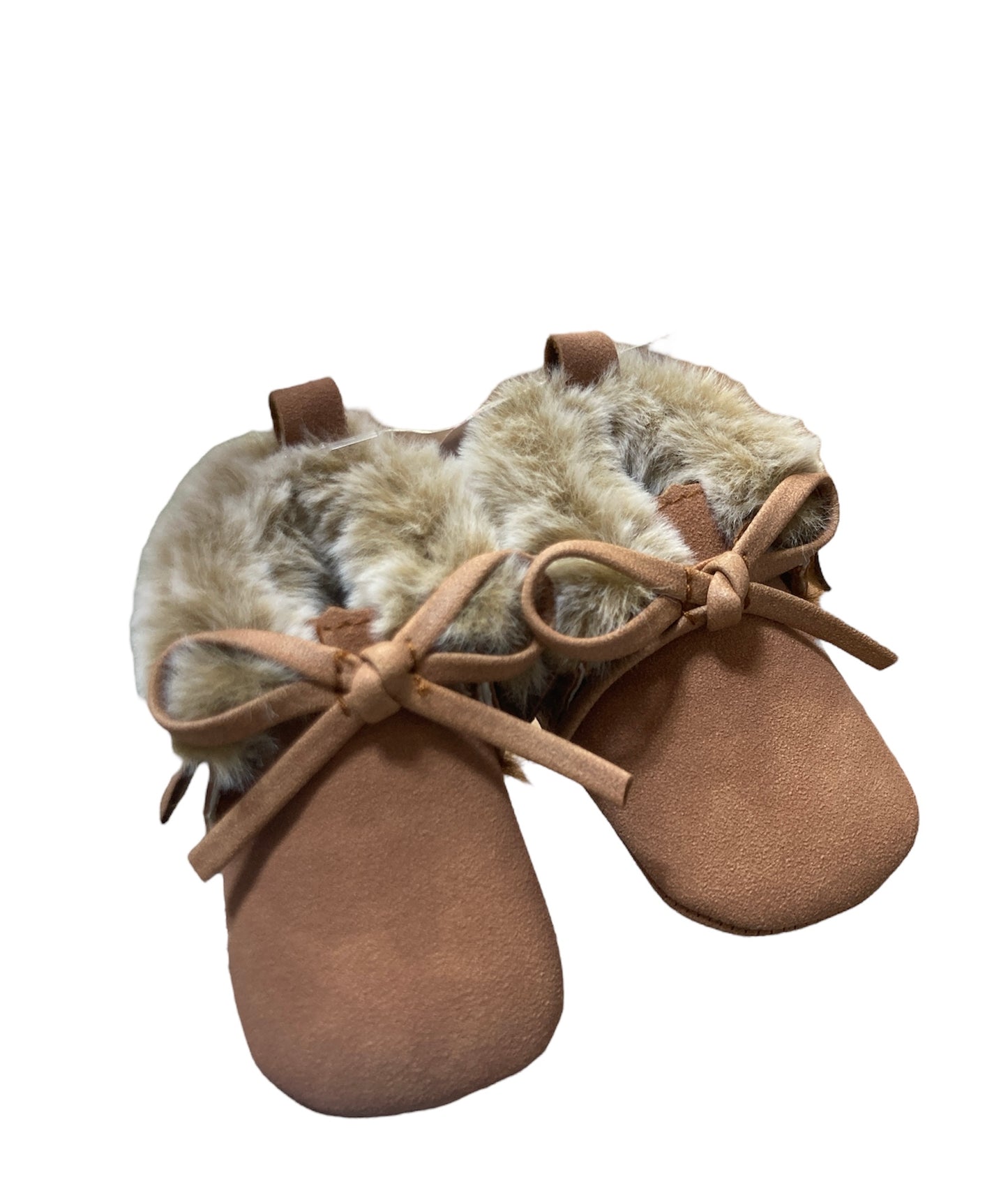 Zapatitos café afelpados