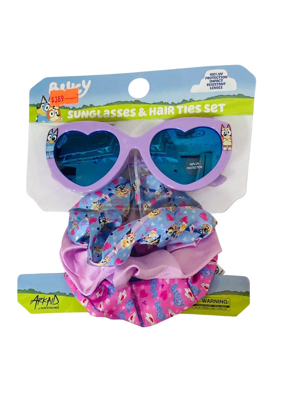 Lentes + 3 scrunchies bluey 3a+