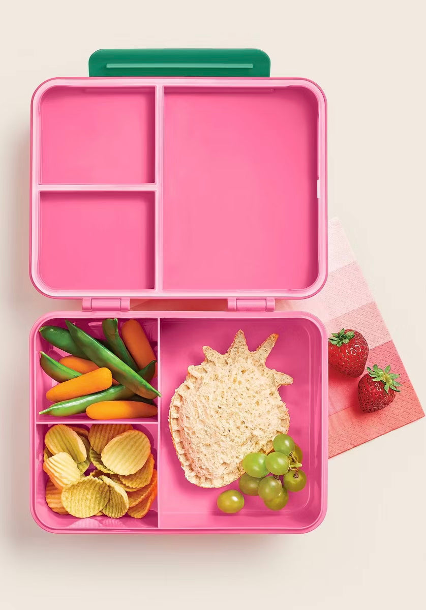 Bento box lonchera fresas rosa