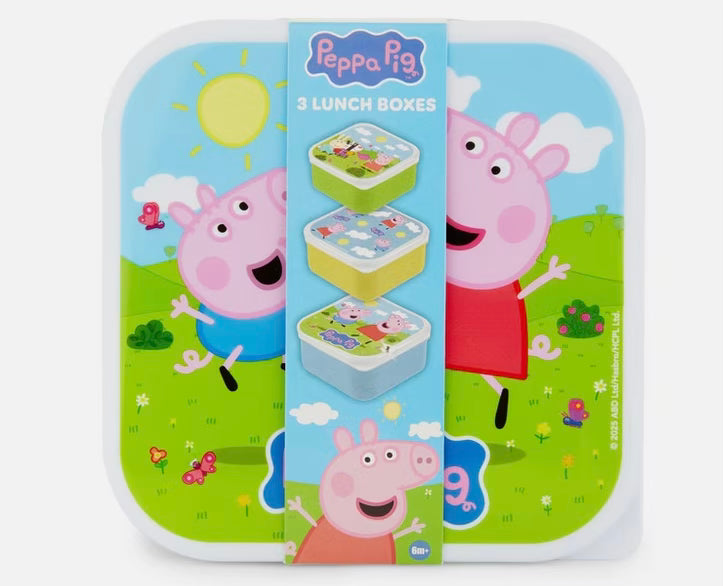 3 contenedores peppa pig