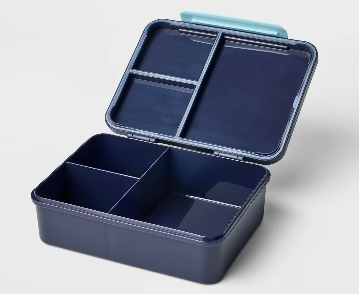 Bento box lonchera dinosaurios azul marino