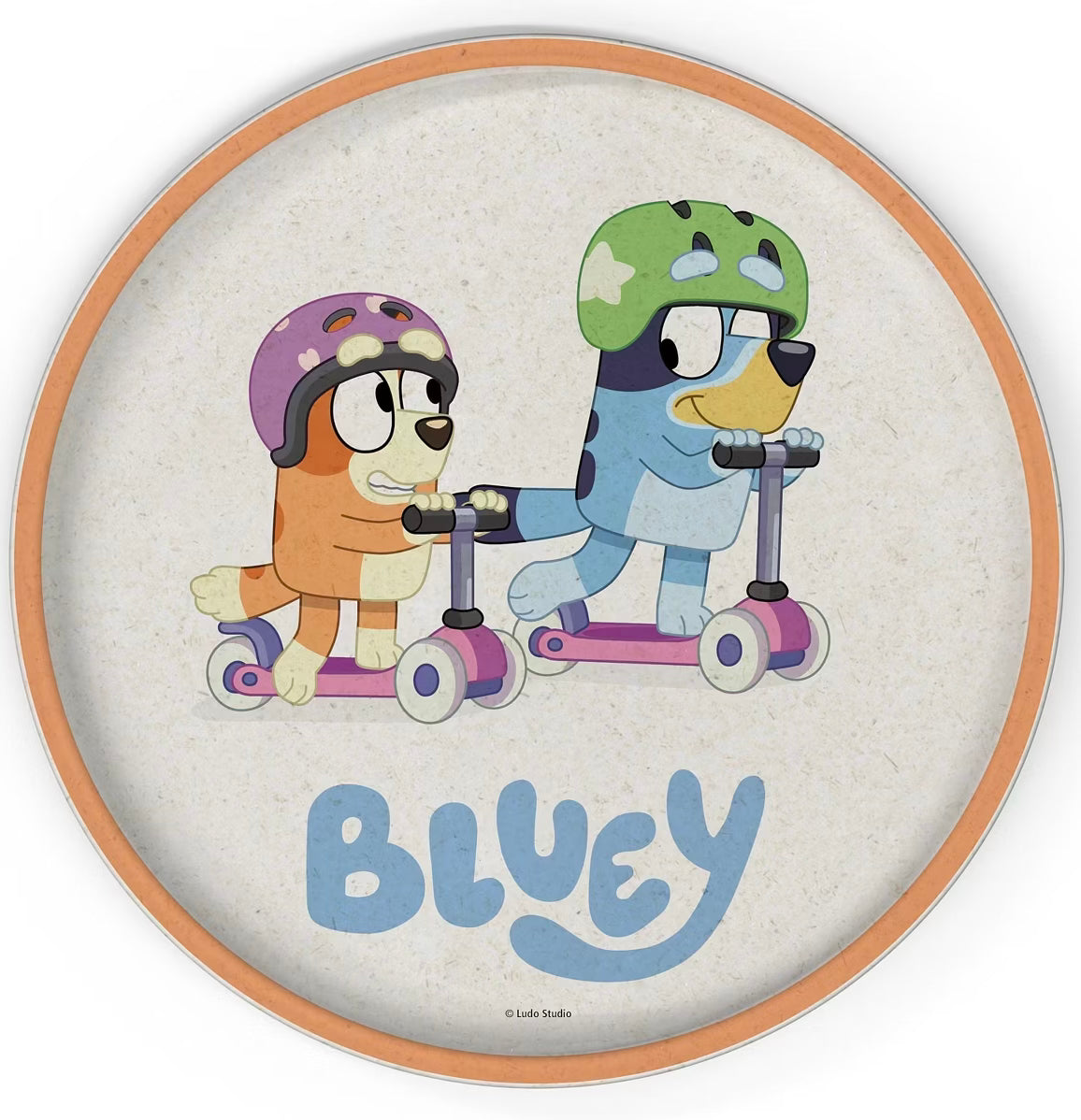 2 platos bamboo Bluey