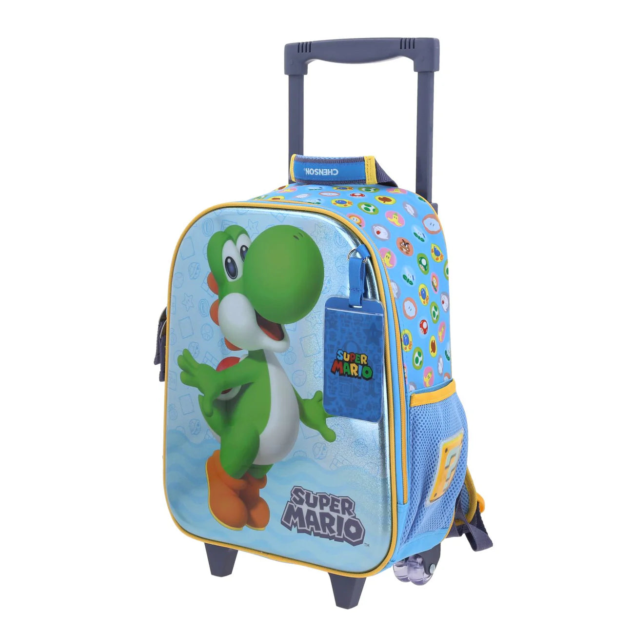 Mochila Chica Kinder Con Ruedas Chenson Mario Bros yoshi