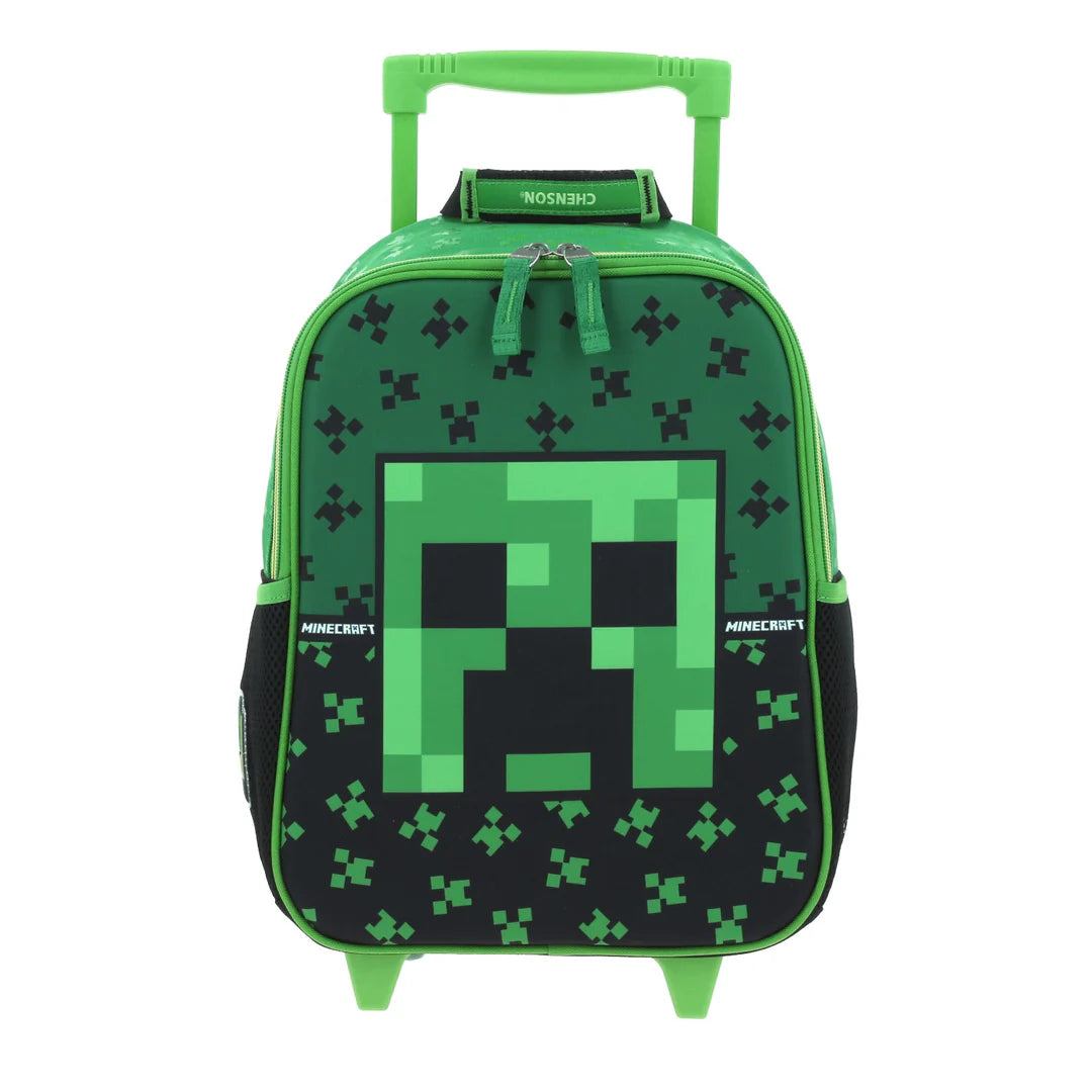 Mochila Chica Ruedas Niño Kinder Preescolar Minecraft Dupper