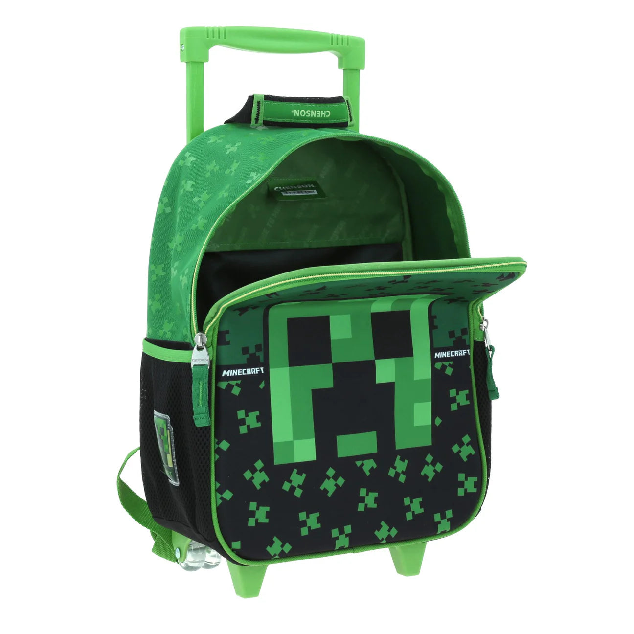 Mochila Chica Ruedas Niño Kinder Preescolar Minecraft Dupper