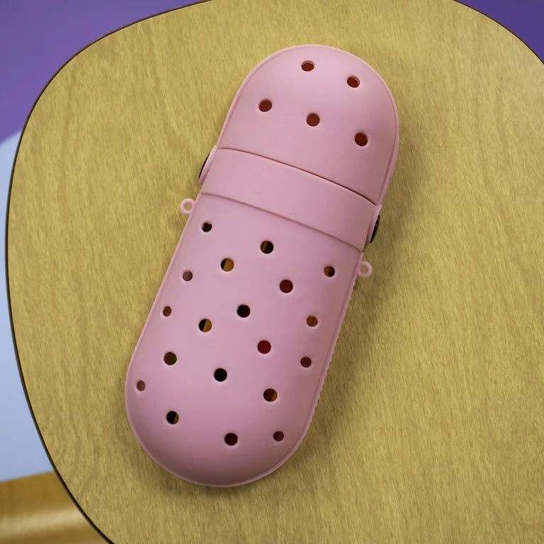 Lapicera silicón tipo croc ROSA