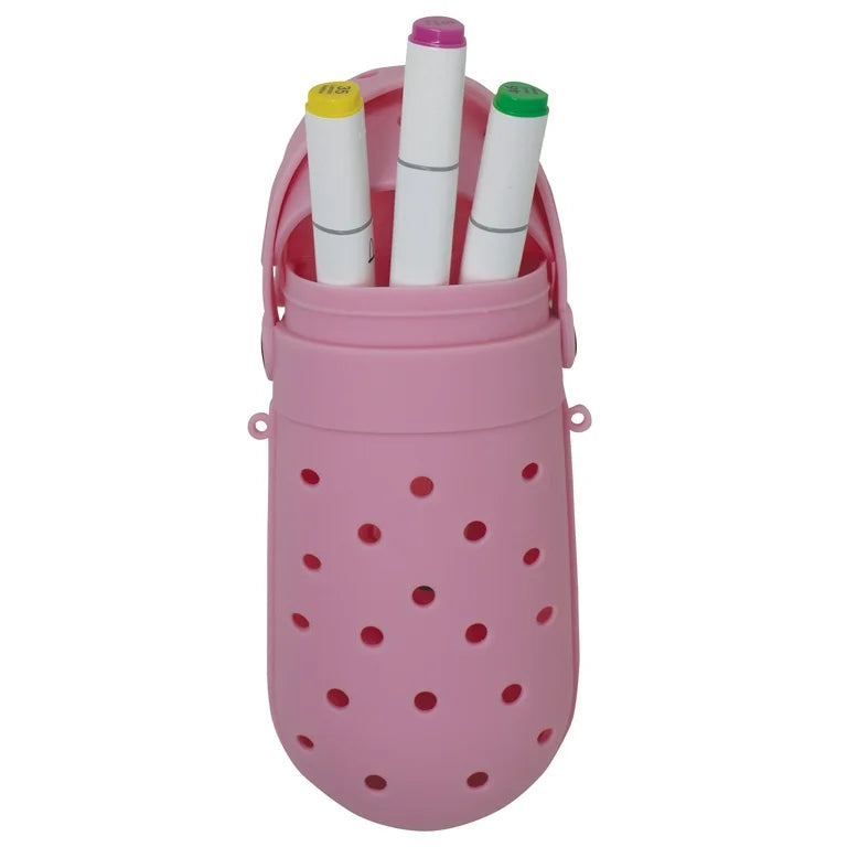 Lapicera silicón tipo croc ROSA
