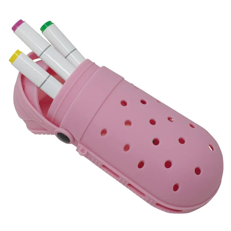 Lapicera silicón tipo croc ROSA