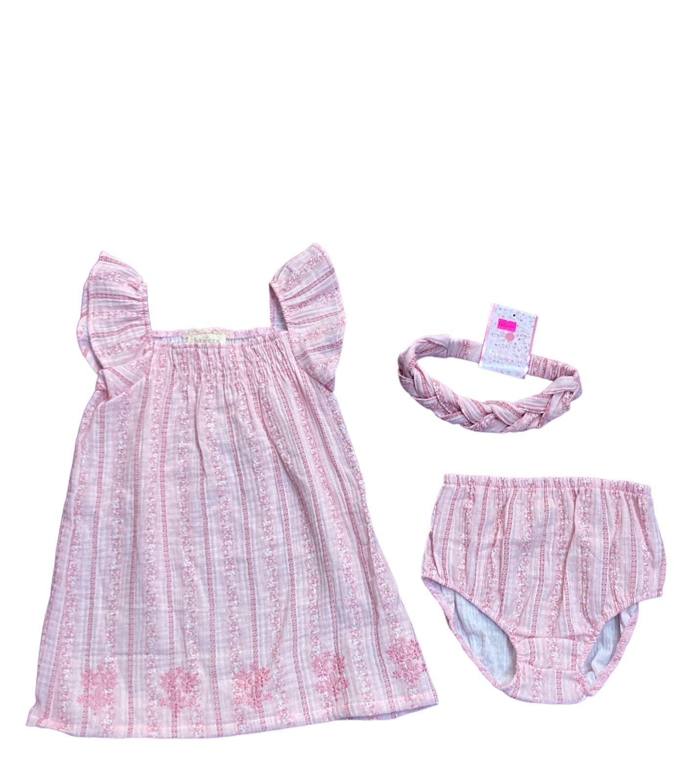 Vestido rosa + bandita combinable