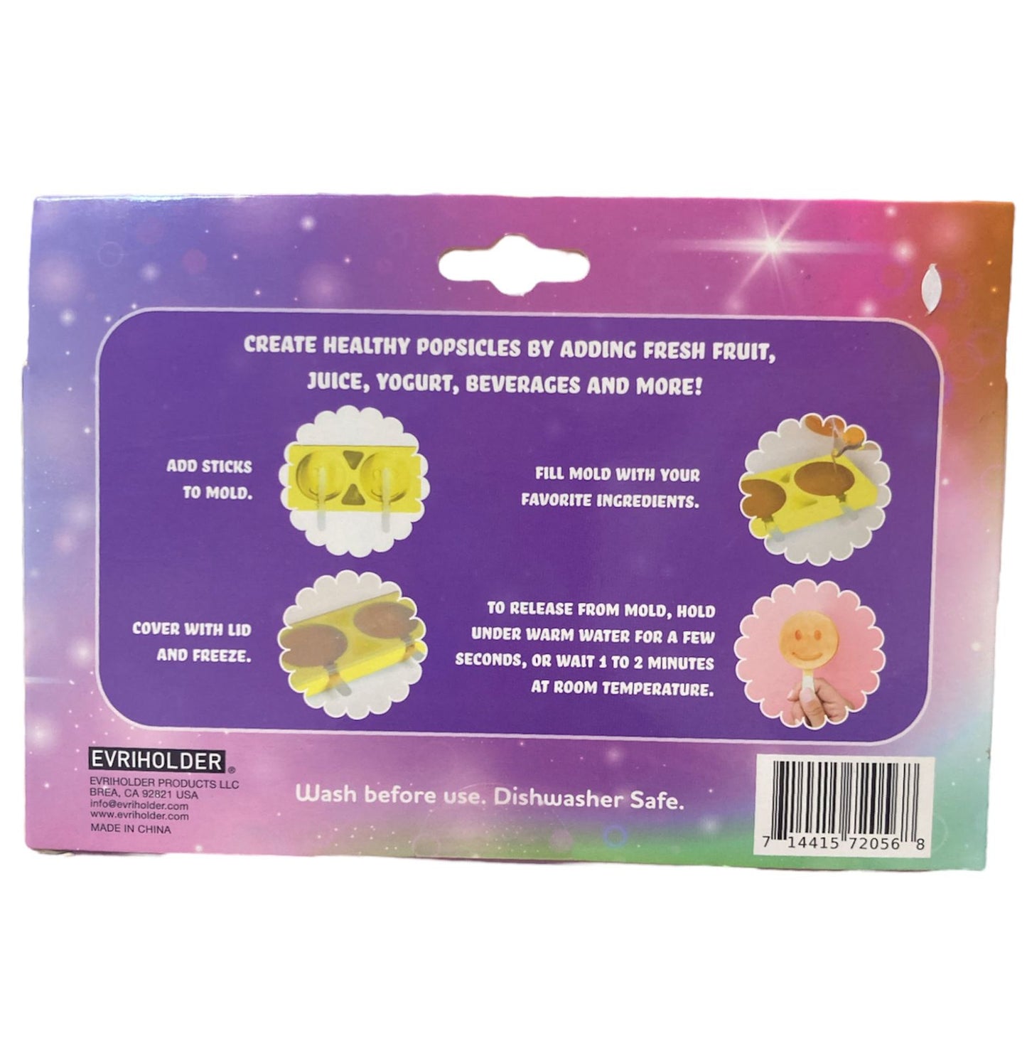 4 moldes para paletas: happy face