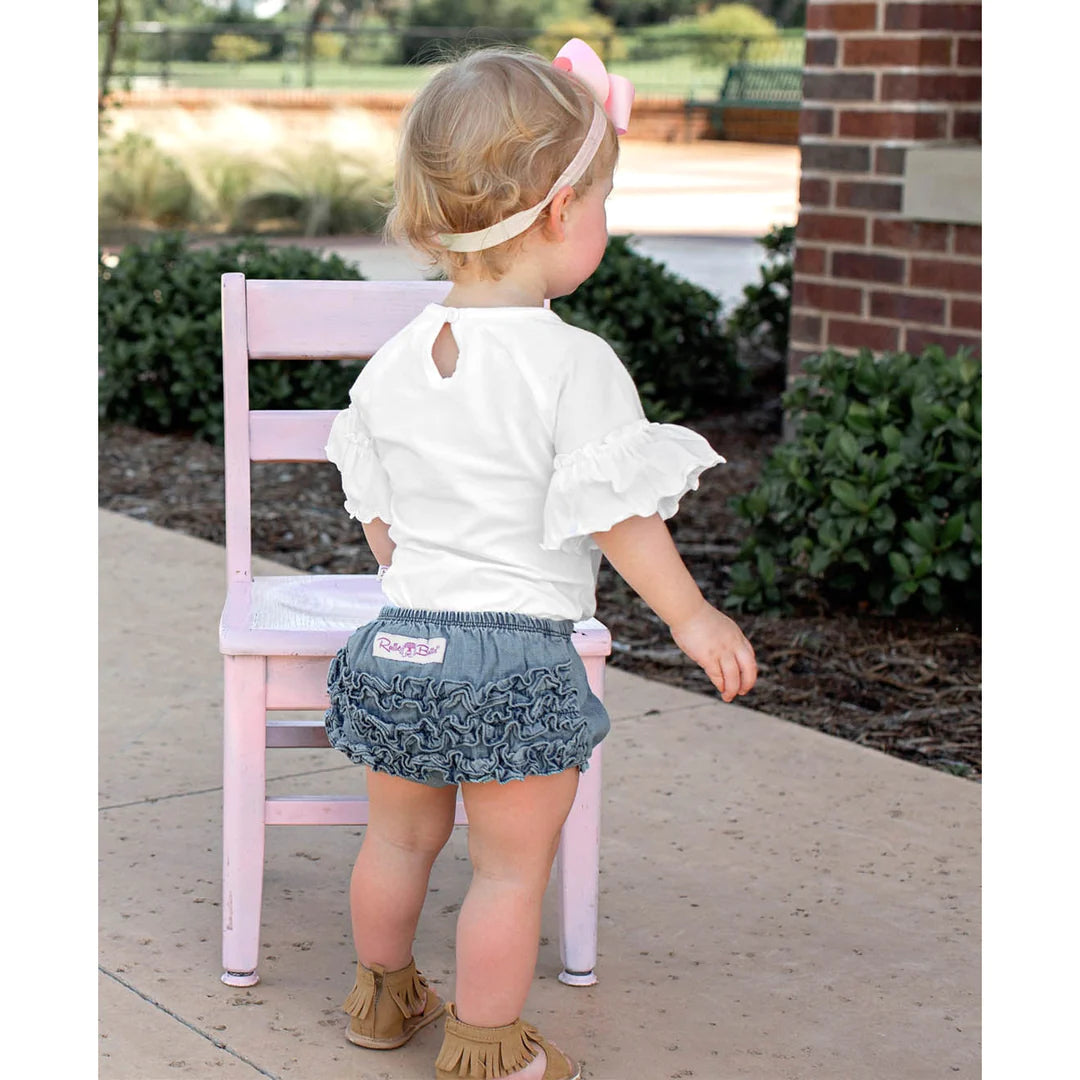 Bloomer cubrepañal wash denim mezclilla claro