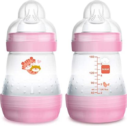 2 biberones anticolico MAM- 5oz - Pink – FLUFFY BABY MTY