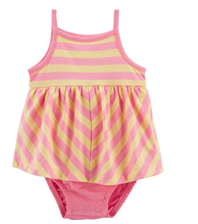 Sunsuit de rayas rosa