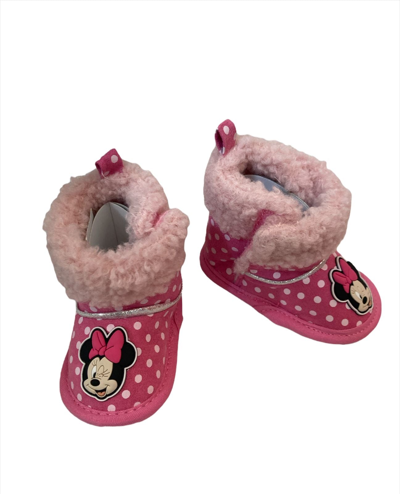 Botas rosas con peluche minnie mouse