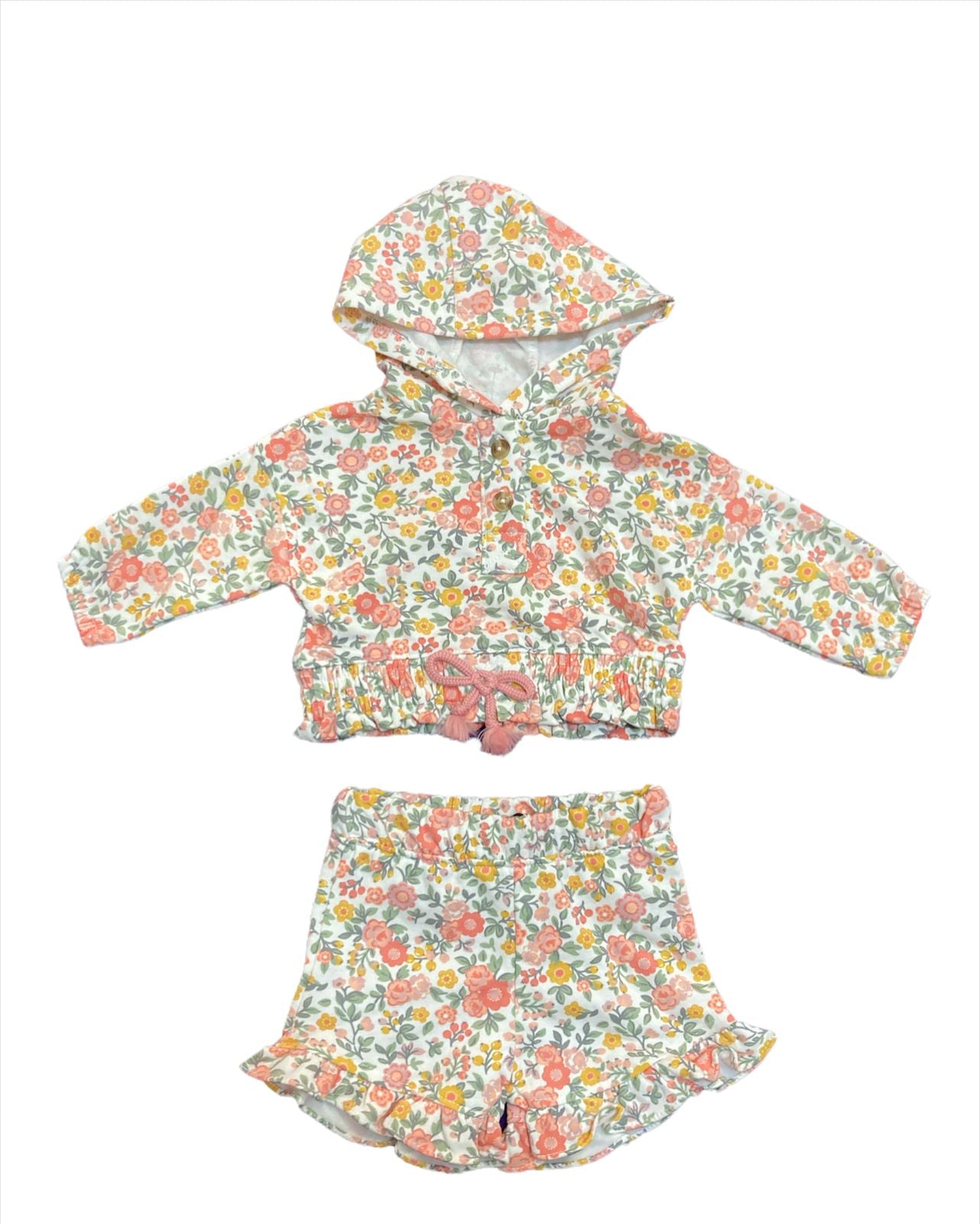 Conjunto Floral con capucha