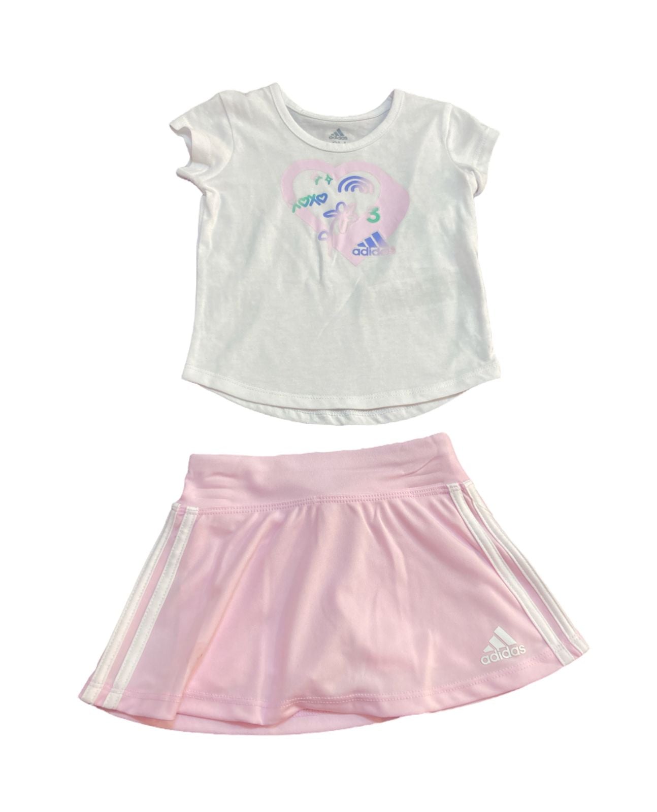 Conjunto con falda rosa Adidas