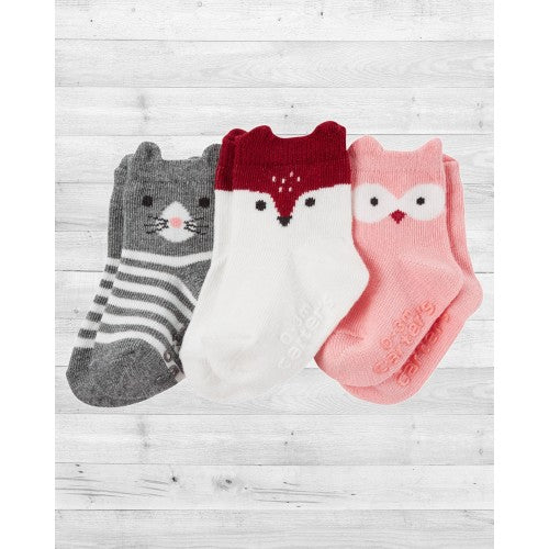 3 Pack Calcetas Búho Rosa