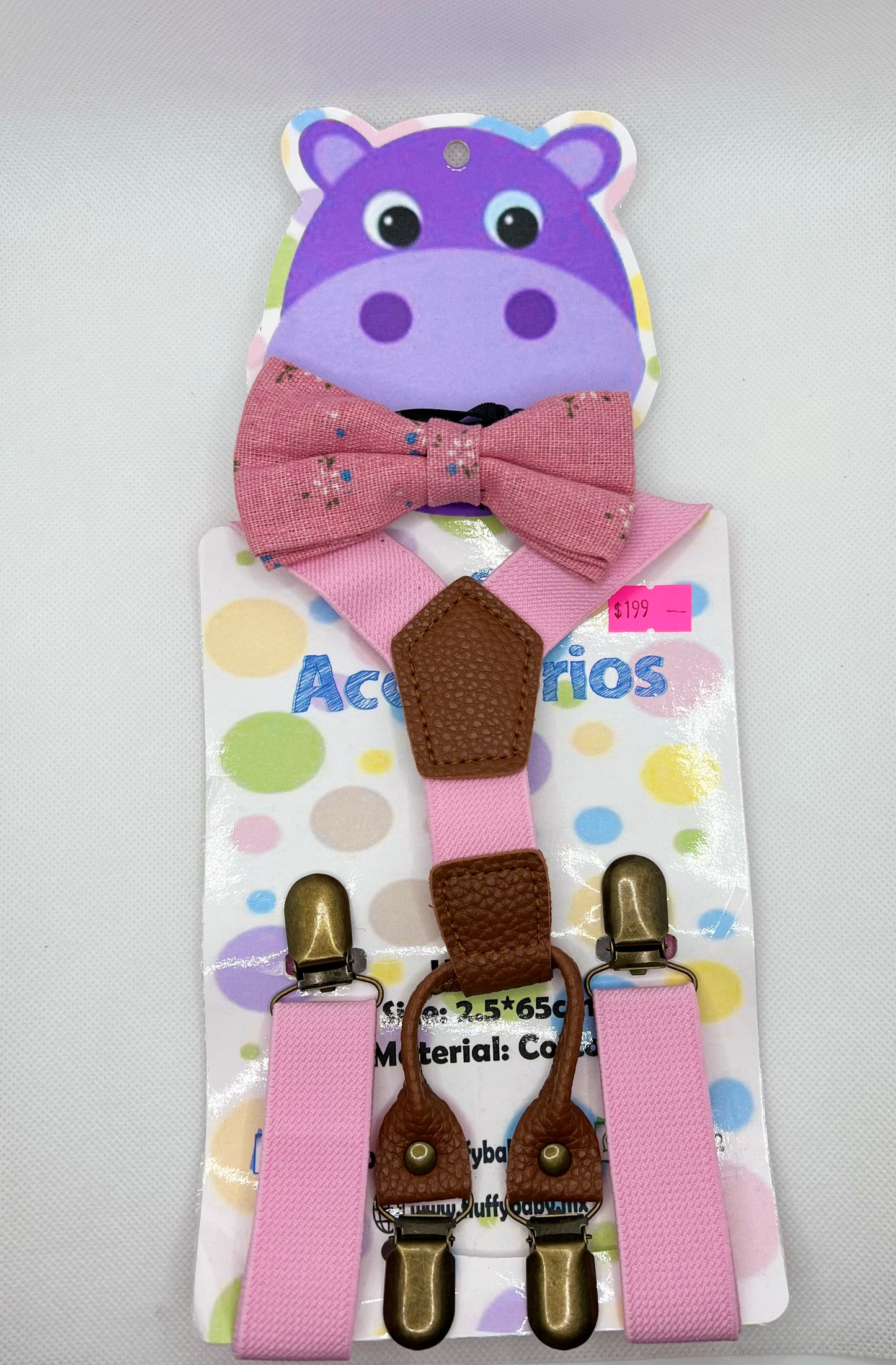 Tirantesy moño corbata: Rosa