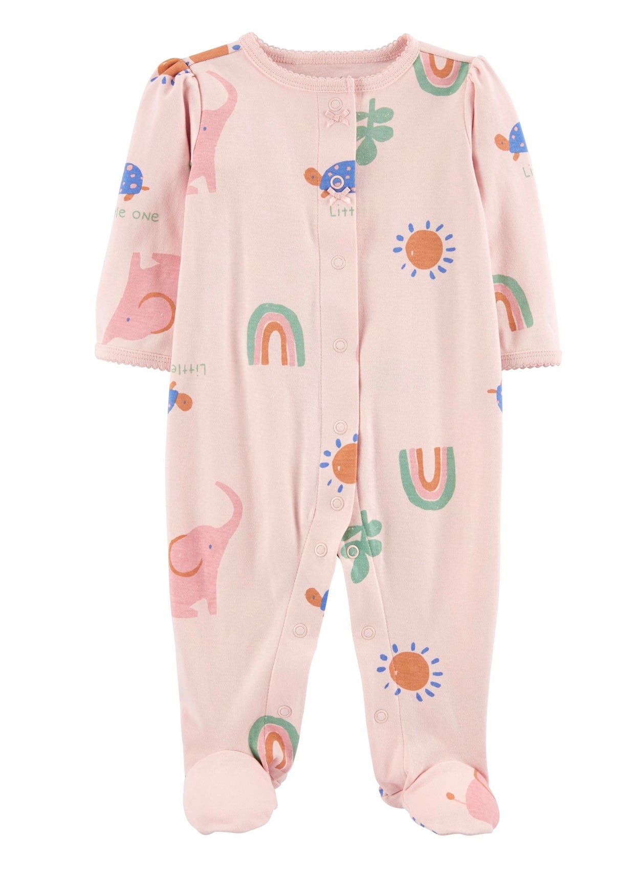 Mameluco rosa arcoiris elefantes