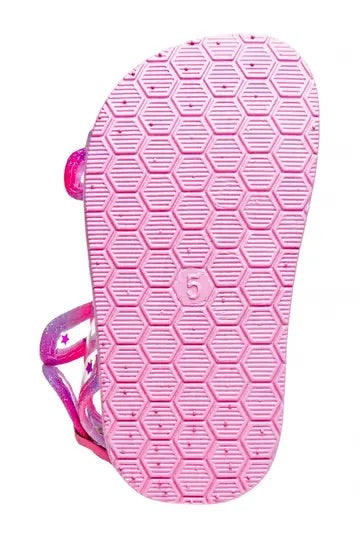 Sandalia Star con hebilla y tiras transparentes