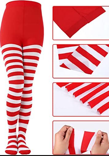 Malla tipo Medias rojo con blanco
