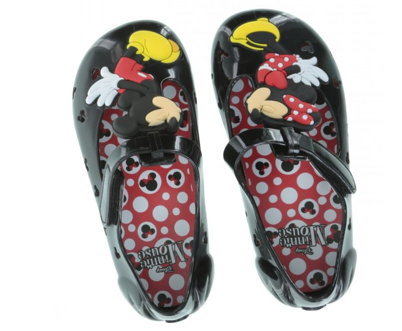 Zapatos Negros Minnie y Mickey Mouse