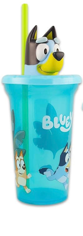 Vaso con popote Bluey