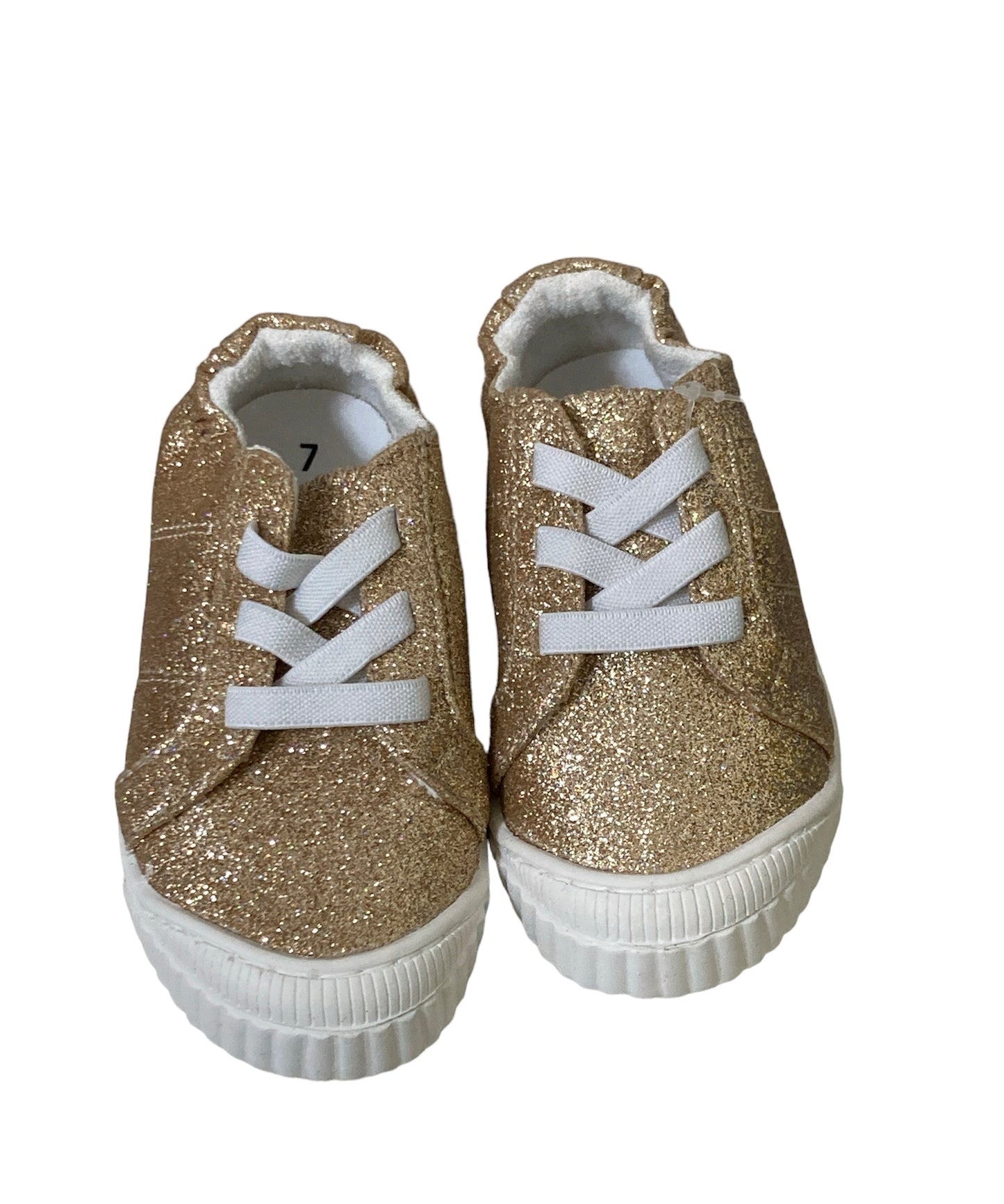 Tenis blancos con glitter