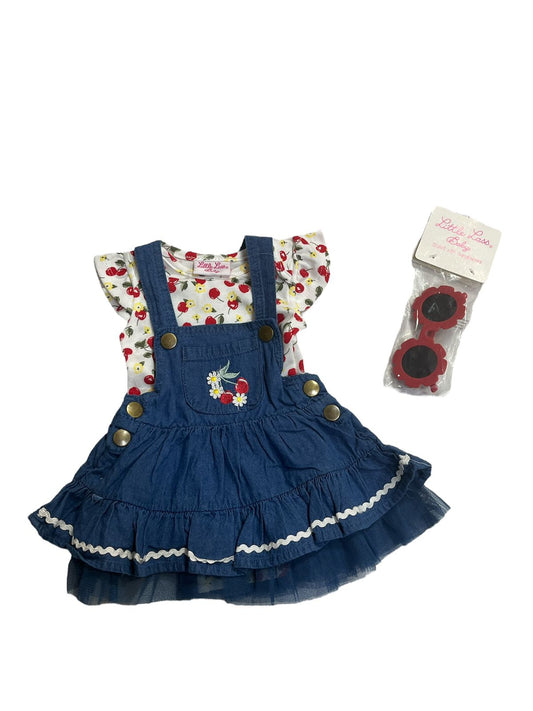 Vestido con pañalero + Lentes Florales