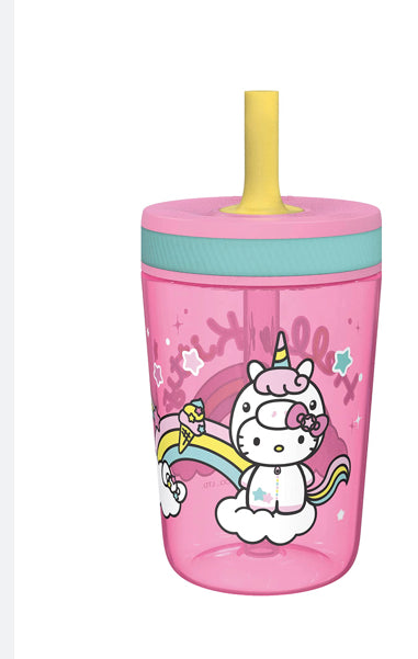 Vaso con popote Hello Kitty 15oz