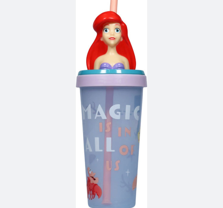 Vaso con popote Ariel 18oz