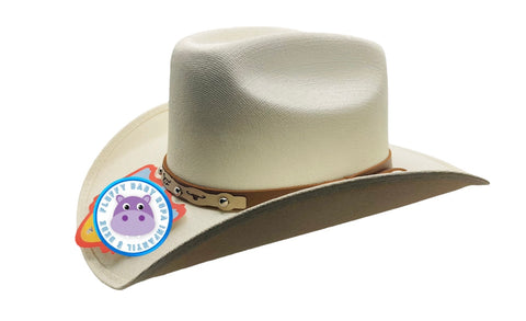 Sombrero blanco country yute