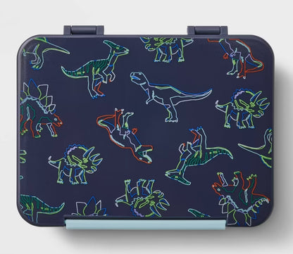 Bento box lonchera dinosaurios azul marino