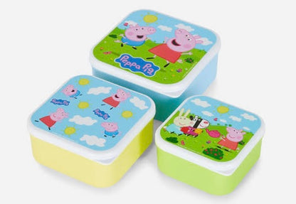 3 contenedores peppa pig