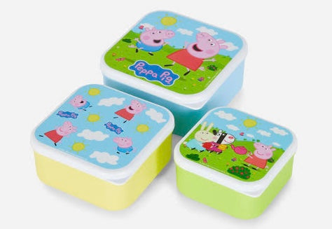 3 contenedores peppa pig