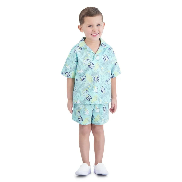 Bluey conjunto playero verde