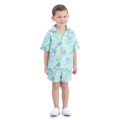 Bluey conjunto playero verde