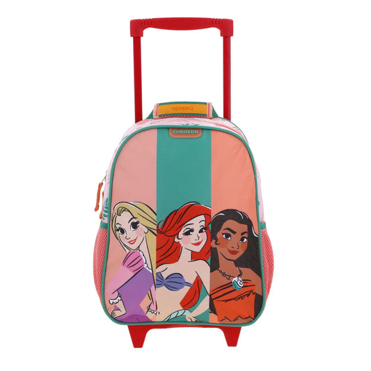 Mochila carrito rueditas princesas mediana