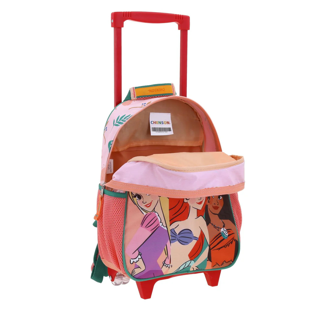 Mochila carrito rueditas princesas mediana