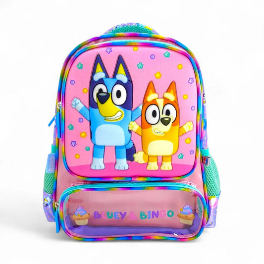 Mochila Chica Kinder Bluey CELEBRATION rosa
