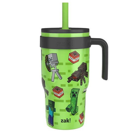 Termo minecraft acero inox popote antiderrames 18oz