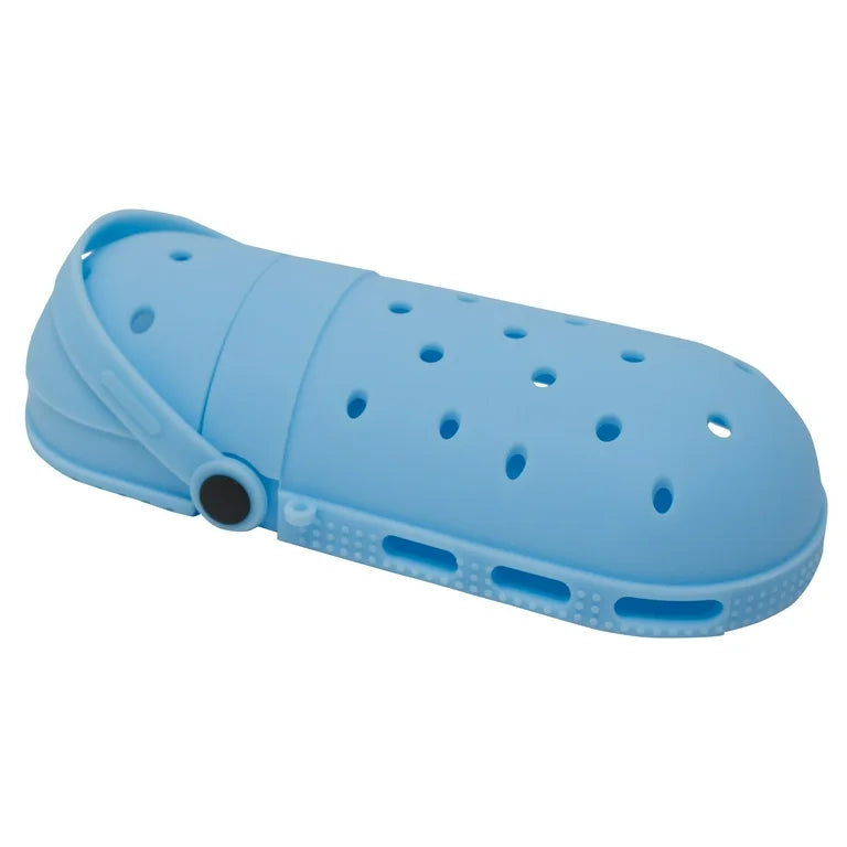 Lapicera silicón tipo croc CELESTE