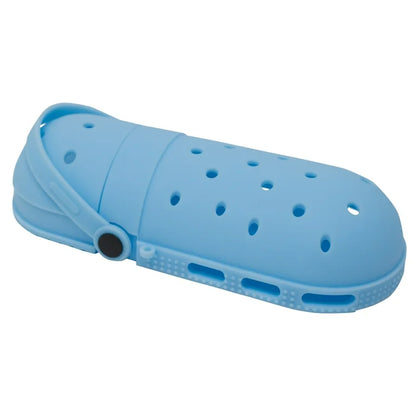 Lapicera silicón tipo croc CELESTE