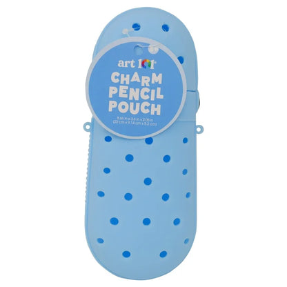 Lapicera silicón tipo croc CELESTE