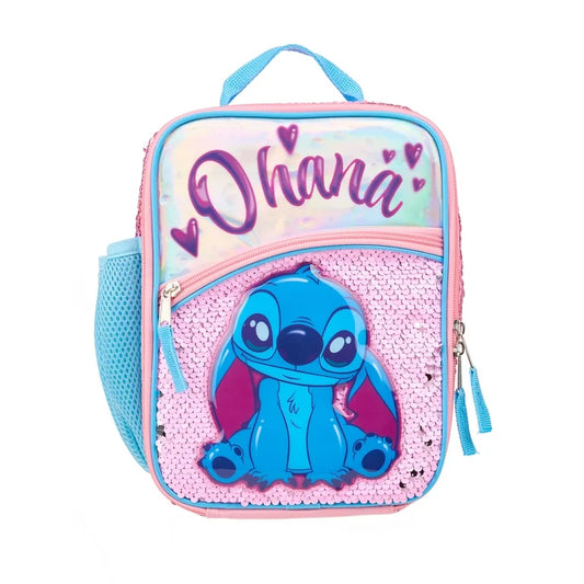 Lonchera Termica Stitch ohana rosa