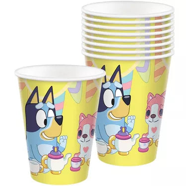 Bluey vasos fiesta deshechables