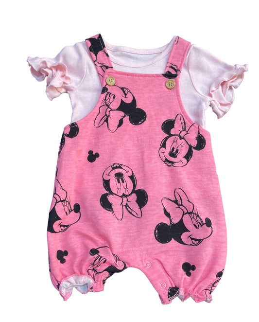Overol Minnie mouse rosa
